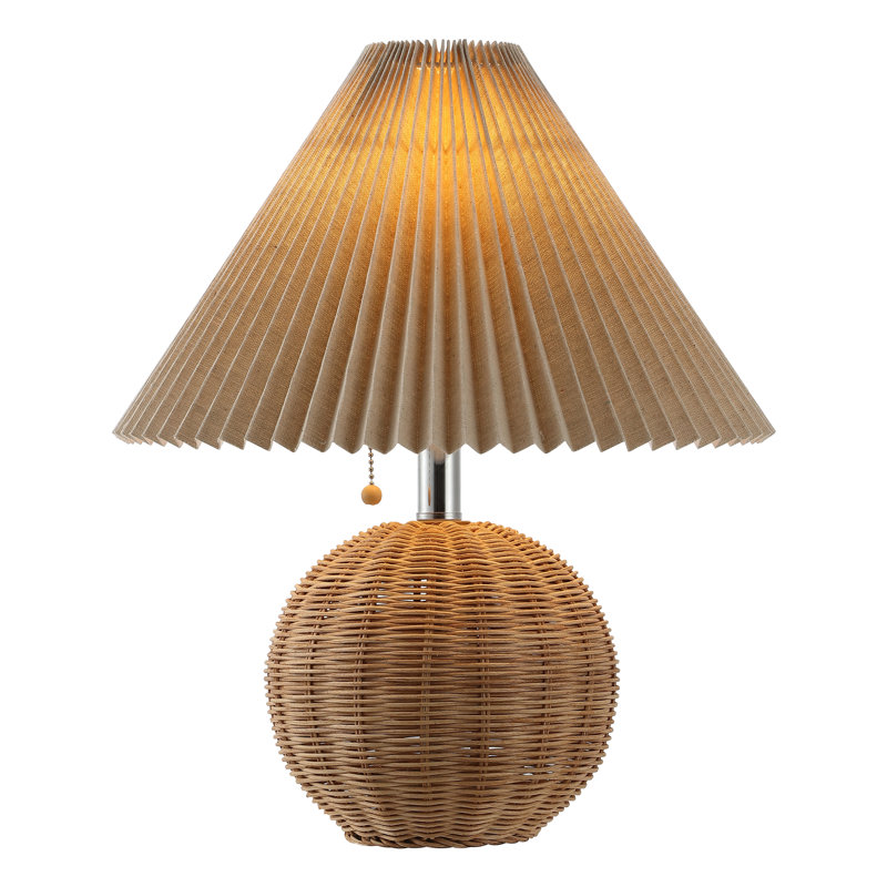 Lampe de table en osier / rotin Inaki