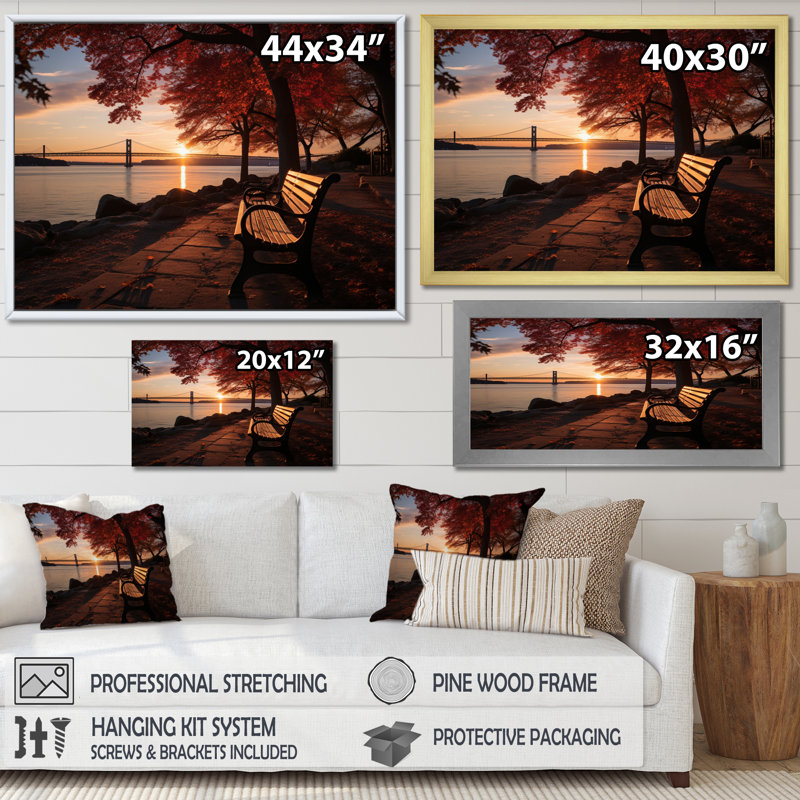 New York Staten Island - Landscapes Wall Decor, Toile tendue, H 24 po x l 32 po x P 1 po
