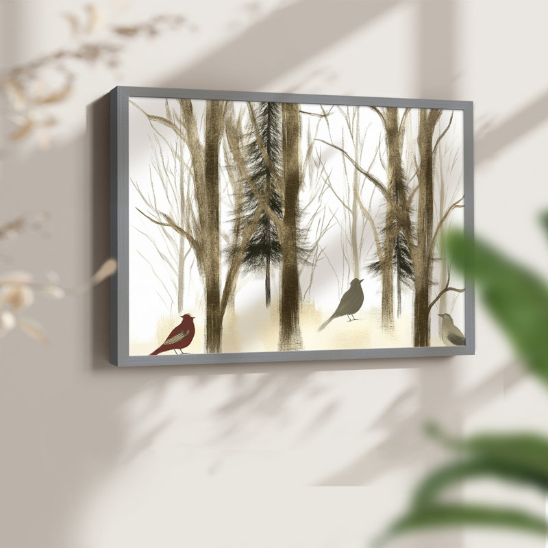 Art de Noël - CXL III - Reproduction encadrée - Restickable, H 8 po x l 10 po, Gris