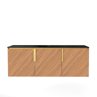 Base de meuble-lavabo Grayson 48 po avec comptoir en pierre frittée (lavabo non inclus)