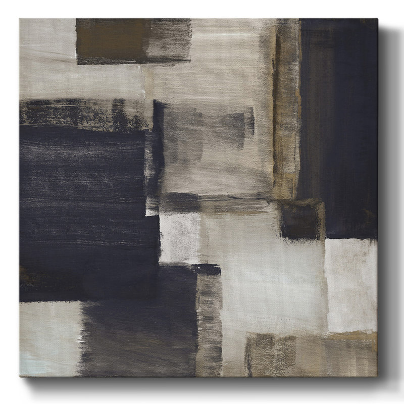 Woven Navy-Gallery Wrapped Canvas, 40" H x 40" W x 1.5" D