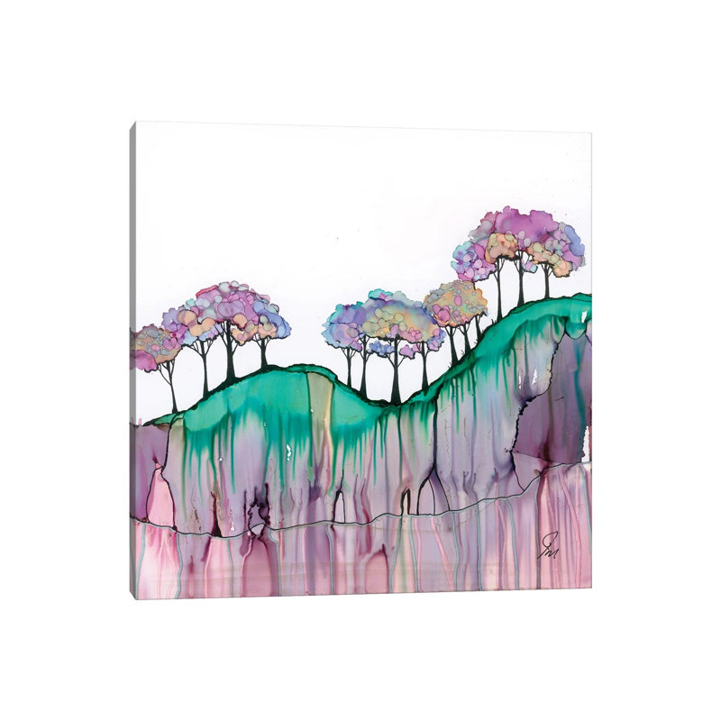 Rock Face Trees by Jan Matthews - Wrapped Canvas Gallery-Wrapped Canvas Giclée, 30.48 cm H x 30.48 cm W