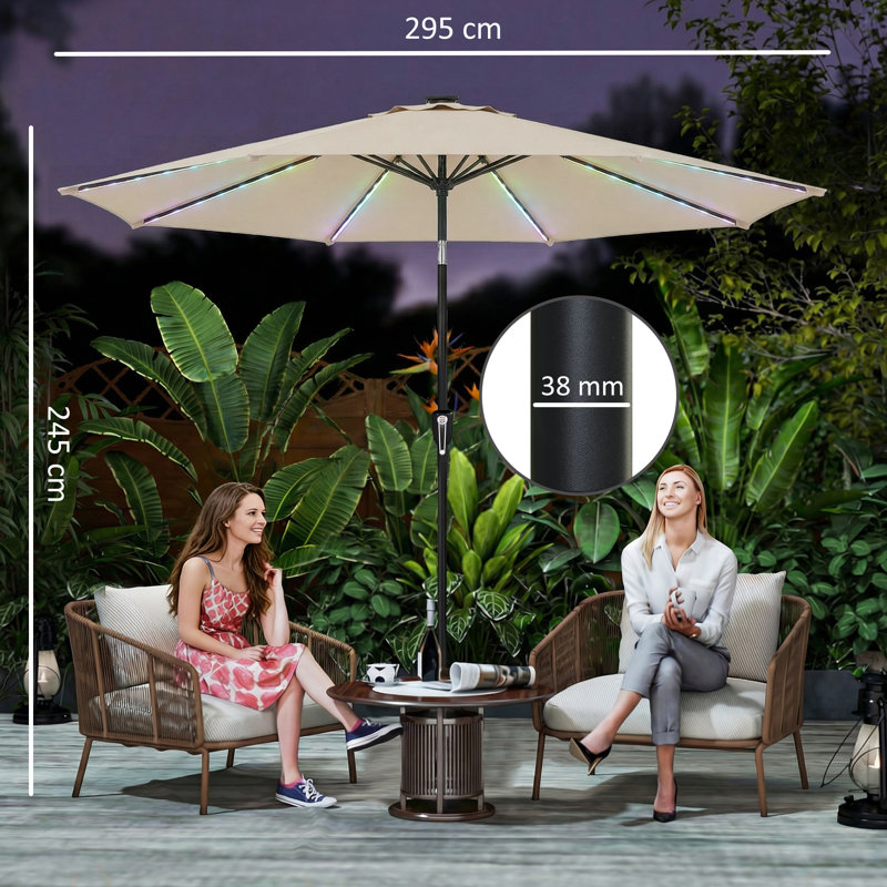 295cm Market Parasol, Beige