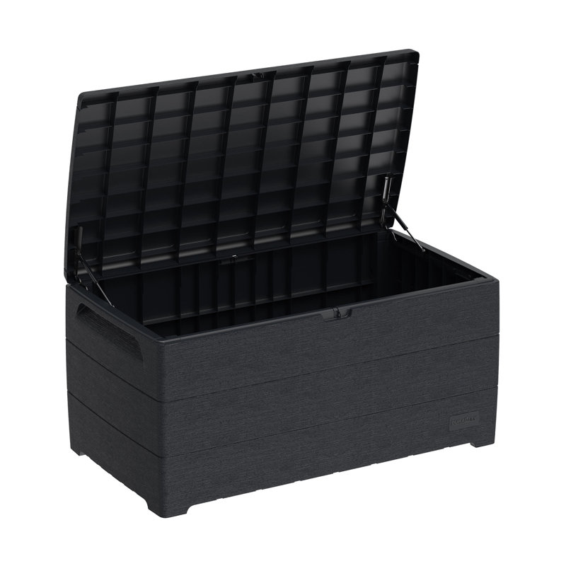 DuraMax 27.56'' W 110 Gallons Water Resistant Lockable Deck Box in Gray
