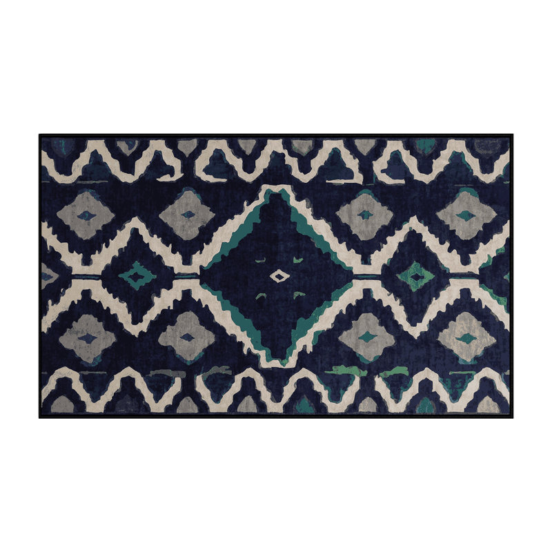Machine Washable Gray Area Rug, Rectangle 6' x 9'