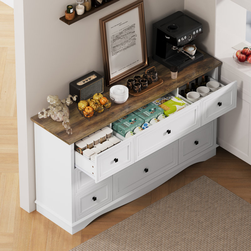 Console réglable 57 po Dorset , Blanc/Noir