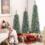 Ensemble de 3 arbres de Noël artificiels 4 pi 5 pi 6 pi avec neige réaliste accumulée