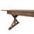 Eternity Rectangular Solid Pine Farm Dining Table with Folding X-Style Legs-88870828-88870827