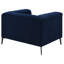 Chaise de salon bleue Darci