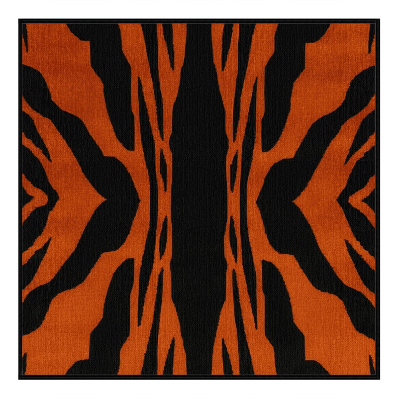 Washable Toyger Cats Area Rug, Square 8'