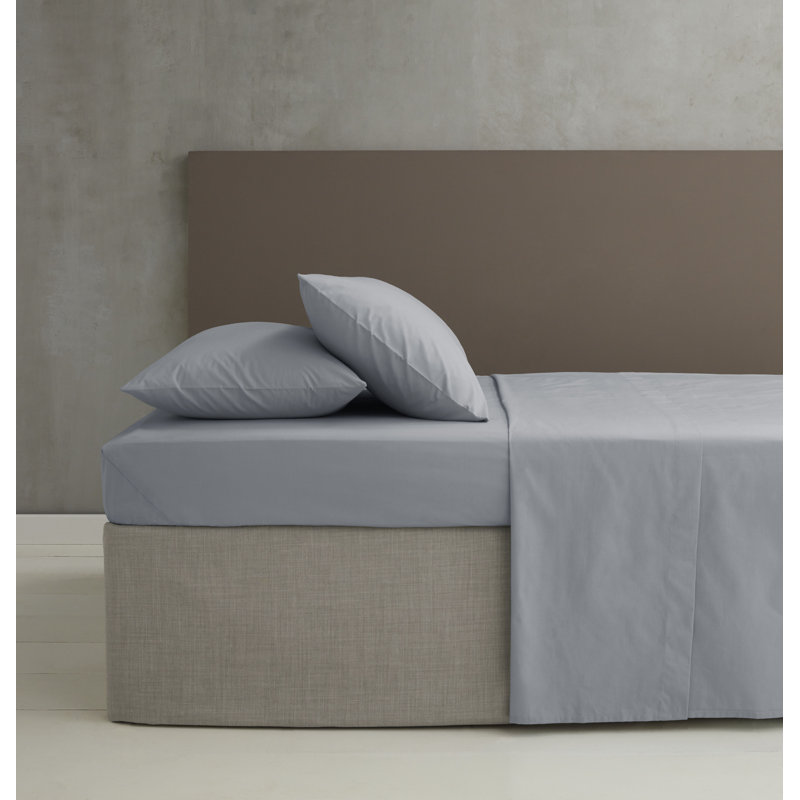 Easy Iron Percale Flat Sheet, Kingsize (5'), Grey