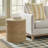 Evana Woven Drum Accent Table