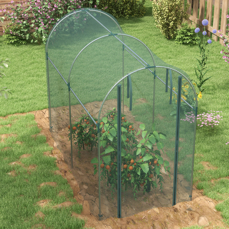 Fruit Cage Bird Netting Heavy Duty Tent, 1.2 x 2.4 x 1.9m, Green