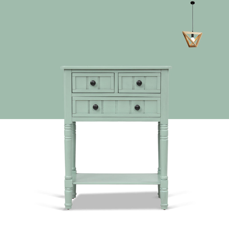 Rascoe 3 - Drawer Nightstand, Retro Blue