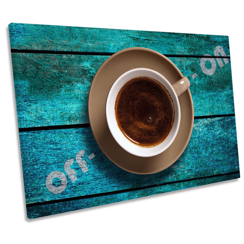 Coffee On Off Switch - Wrapped Canvas Print, 91.4cm H x 137.2cm W x 4cm D