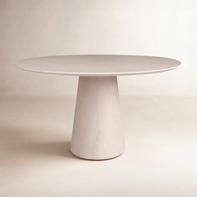 Modern Brazilian Burdon Wooden Top Round Dining Table