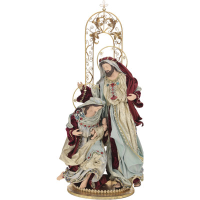 Holy Family On Creche - 41.5 Inches