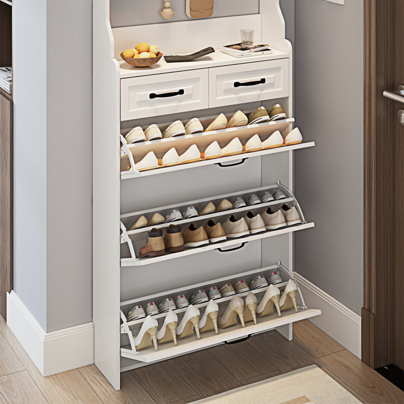Nouvelle armoire à chaussures en bois, Blanc