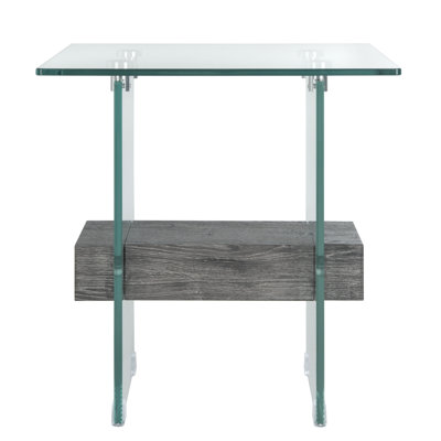 Kayley Glass Top End Table