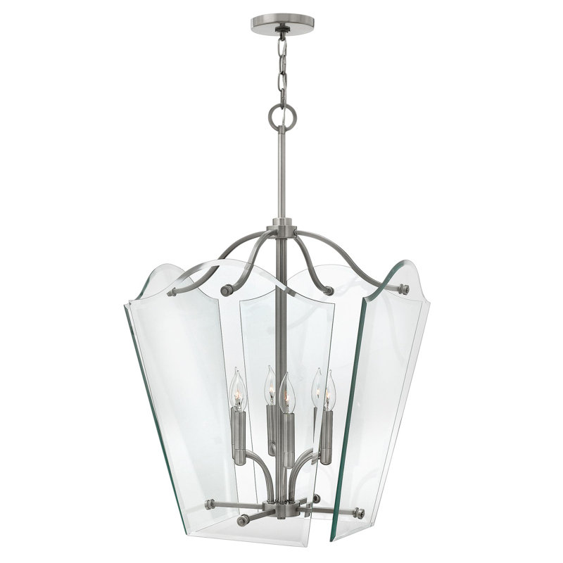 Bartons Bluff 6 - Light Polished Antique Nickel Lantern Pendant