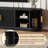 70" Fluted TV Stand with Hideaway Tambour Sliding Doors & Golden Handles for TVs up to 75"-1220153388