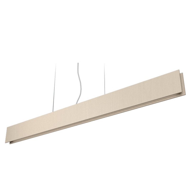 1 - Light LED Pendant, 4.33" H x 27.56" W x 1.56" D, Organic Cappuccino