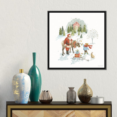 «Santa's Tree Farm III», reproduction d'art sur toile encadrée