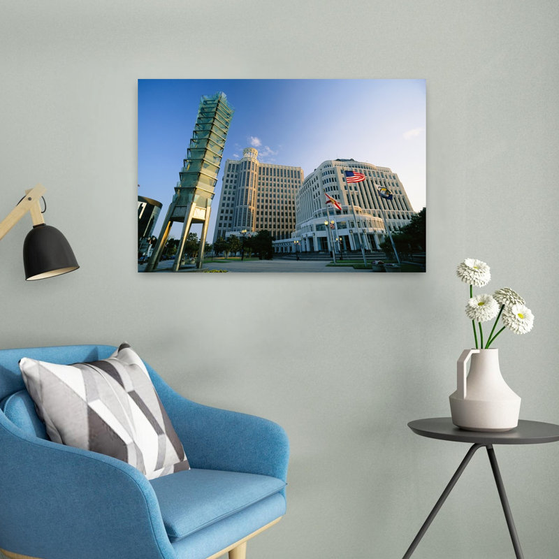 City Hall, Orlando, Florida, Usa Modern Abstract Architecture City Wall Art, H 16 po x l 24 po