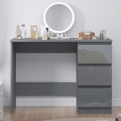 Warren 3 Drawer Dressing Table Study Desk - Modern No-Handle Design