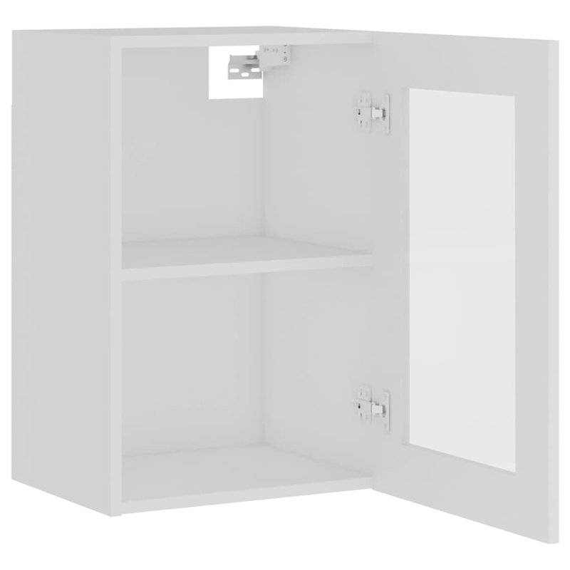 Armoire suspendue en verre Lyon, Chêne sonoma
