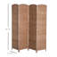 Cloison d'intimité 6 pi de hauteur tissée - naturel. Conception élégante. Structure en bois de peuplier. Idéal pour les salles d'étude. Charnières réglables pour différentes configurations. Cloisons faciles à ranger. Pliable