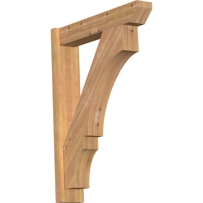 Persienne balboa à lattes en bois rustique, P 26 po x H 34 po, Cèdre rouge de l'Ouest l 5 1/2 po (lisse)