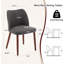 Dining Chair Set, Modern Upholstered Linen Armless Wingback Chair with Solid Wood Legs, Thick Cushion, for Dining Living Room Kitchen Office-778602806-778602762
