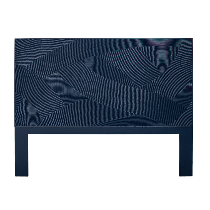 Swirl Rattan Queen Platform Bed, Natural, King, Natural