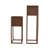 Modern Simplicity Assorted Square Black Metal Outdoor Planter - Brown-2129566268