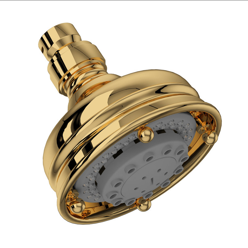 Santena Adjustable Shower Head, Italian Brass