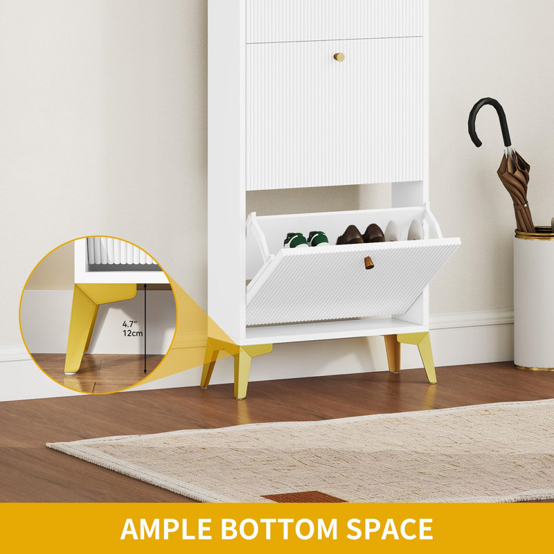 9 Pair Flip Down Shoe Storage