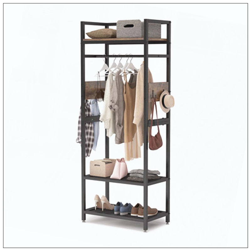 Tringle à vêtements 4 tiroirs Rustic
