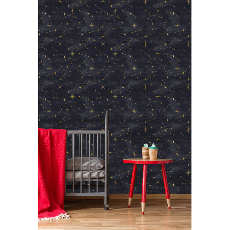 Rouleau de papier peint étoiles à peler et coller, L 10,42 po x l 25 po
