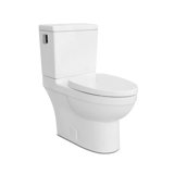 Architectura Two-piece Single-flush High  Efficiency Compact Elongated Toilet, Epa Watersense Certified, Seat Included And  Polished Chrome Flush Lever