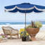 Parasol de patio 8 pi avec manivelle, 8 baleines et bouton poussoir inclinable | Idée de cadeau