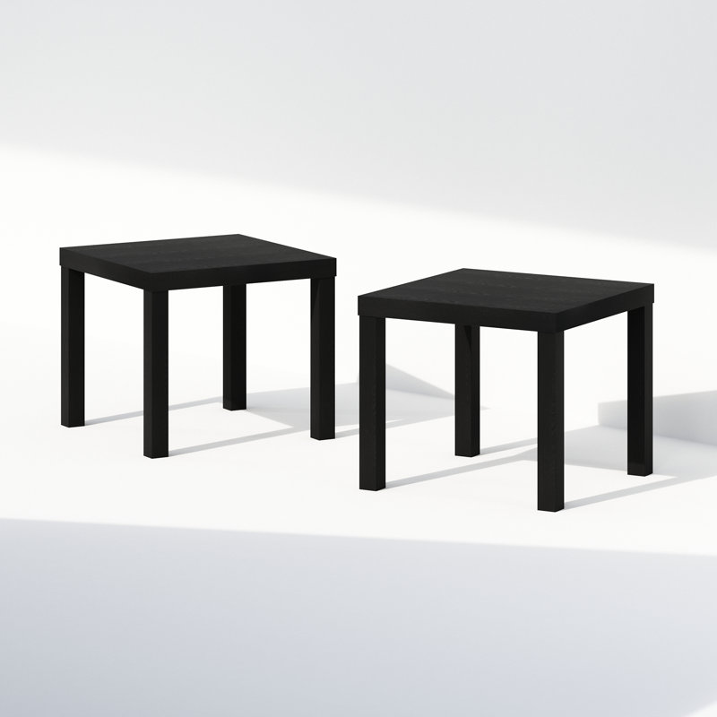 Summerlynn 51.1cm W Manufactured Wood Bedside Table, Black