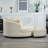Upholstered Barrel Chair With Ottoman-108805424