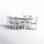 Ensemble de table de salle à manger à tréteaux 6 personnes avec rallonge papillon Keswick-102145302-102145301