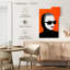 Leisha, femme mystérieuse sur fond orange-108449516