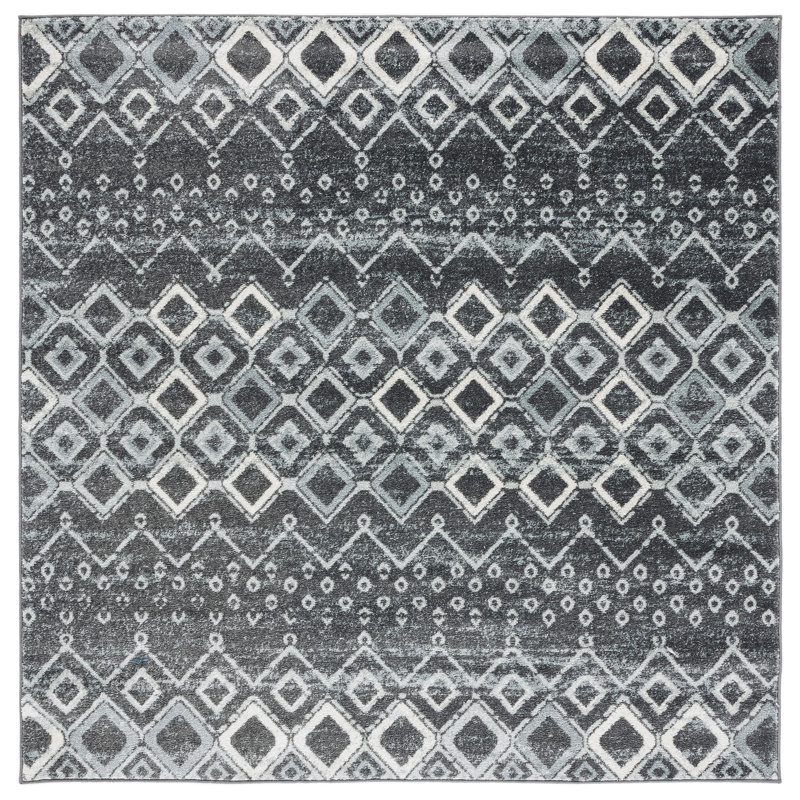 Aird Performance Southwestern Rug, Square 6'7", Navy