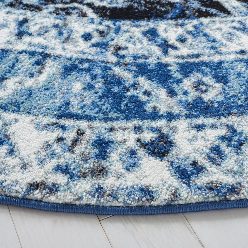 Tapis rétro performance Sud-Ouest Hamadan, Rond 6 pi 7 po