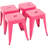 Juddson Counter Stool Set Of 4,18" Industrial Stackable Metal Bar Stools, Backless Metal Dining Chairs For Indoor Outdoor Kitchen Classroom-1212372812-1213110264