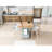 Grey Blue Kitchen Cart With Foldable Countertop And Towel Holder Adjustable Shelves Metal Hinge, Island-600258488