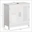 Armoire de rangement sous le lavabo avec tablette réglable pour l'organisation de la salle de bain et l'efficacité de l'espace-1265214220-1265214219